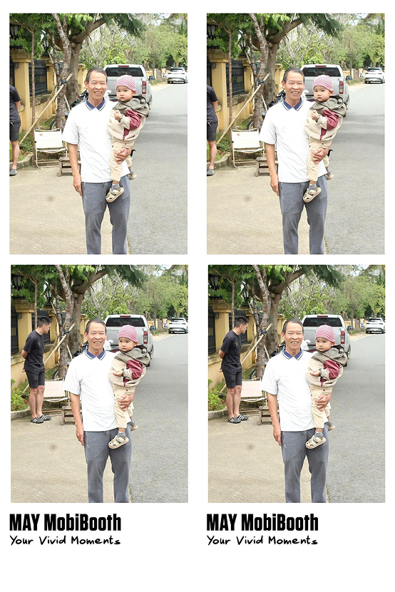 Dải ảnh photobooth gia đình gấp khúc